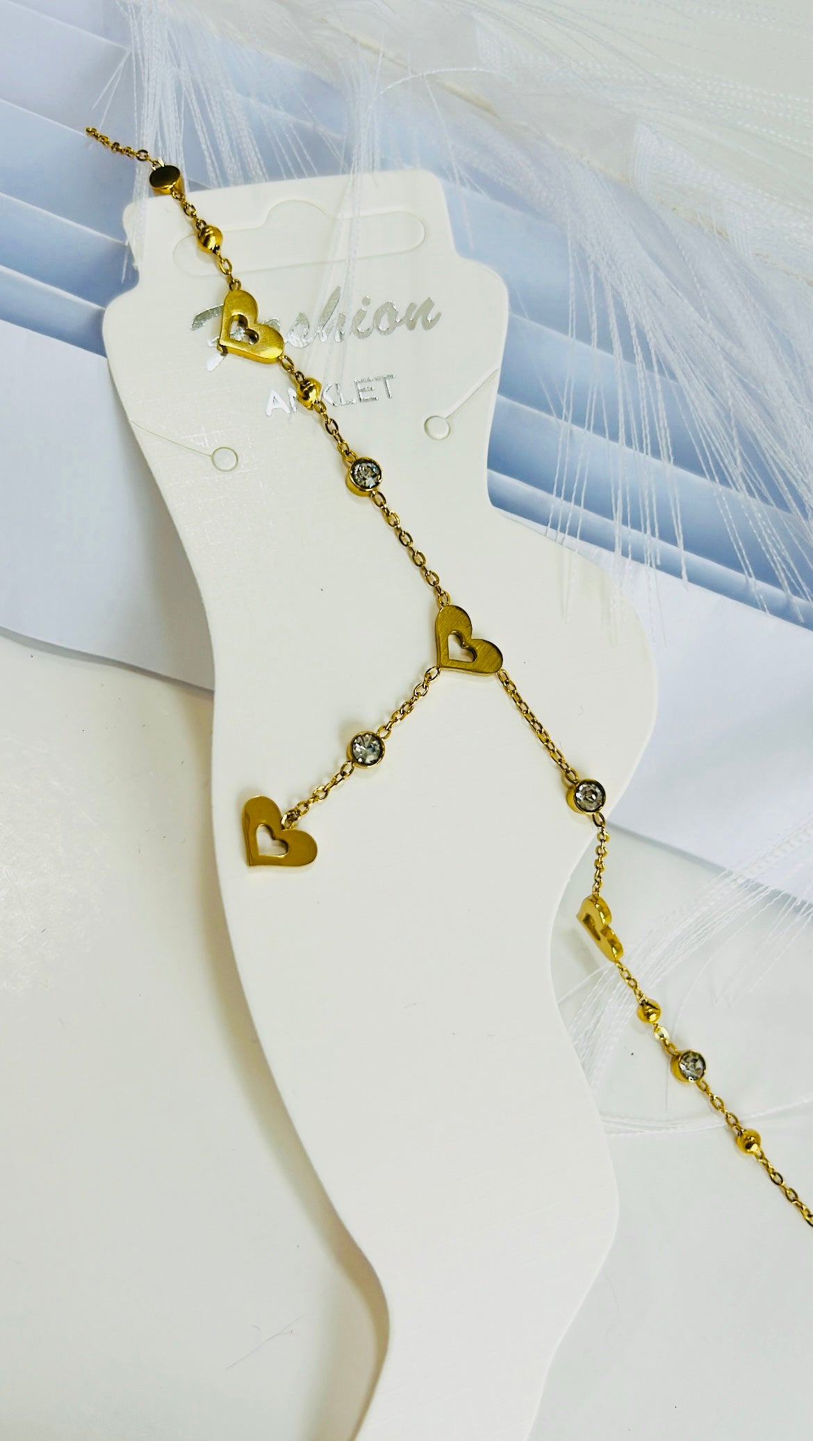 Tobillera Corazones
