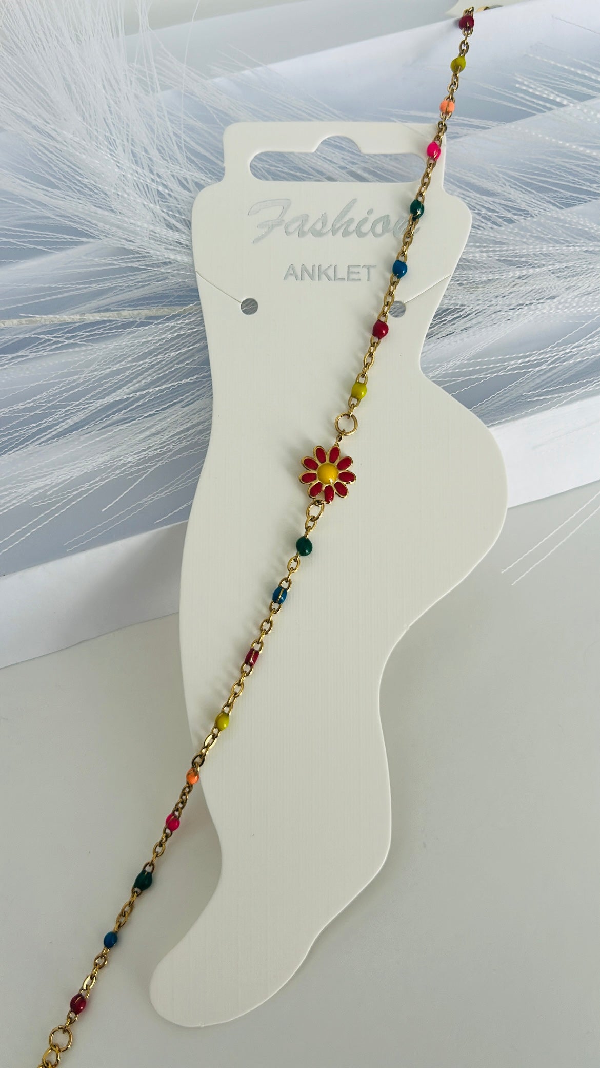 Tobillera Flor de Colores
