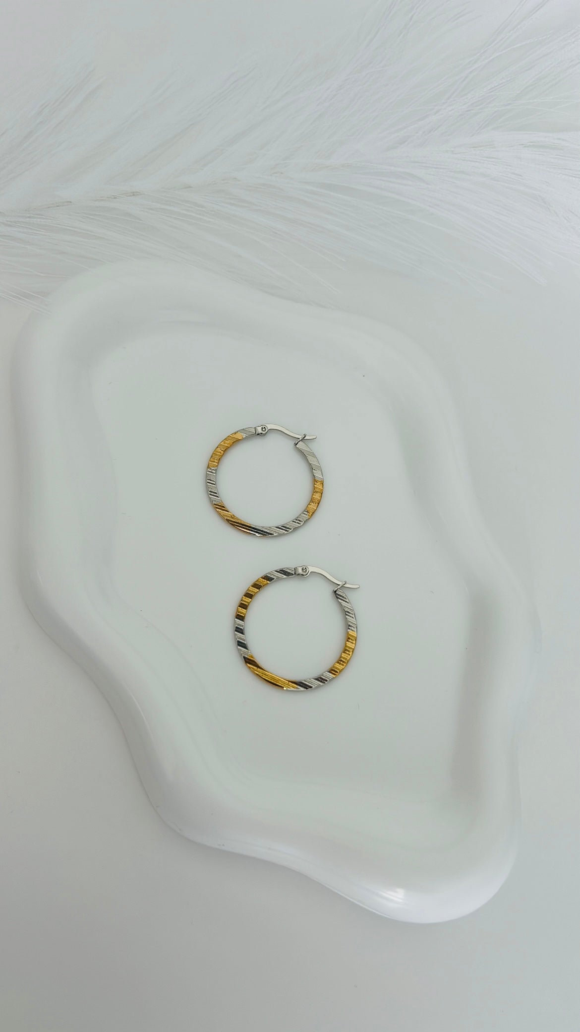 Aretes Redondo Dos Tonos