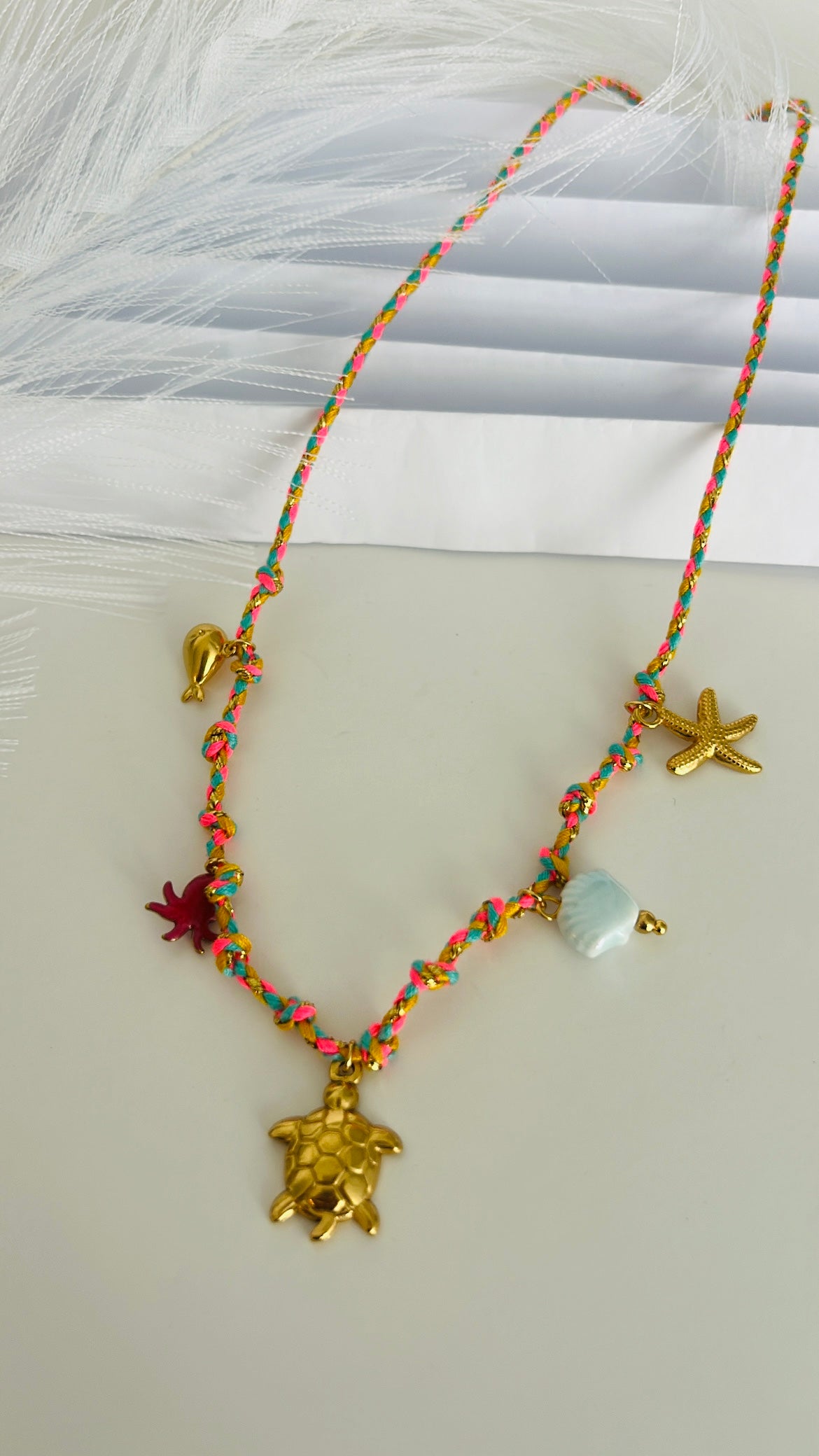 Collar Hilos Naranja