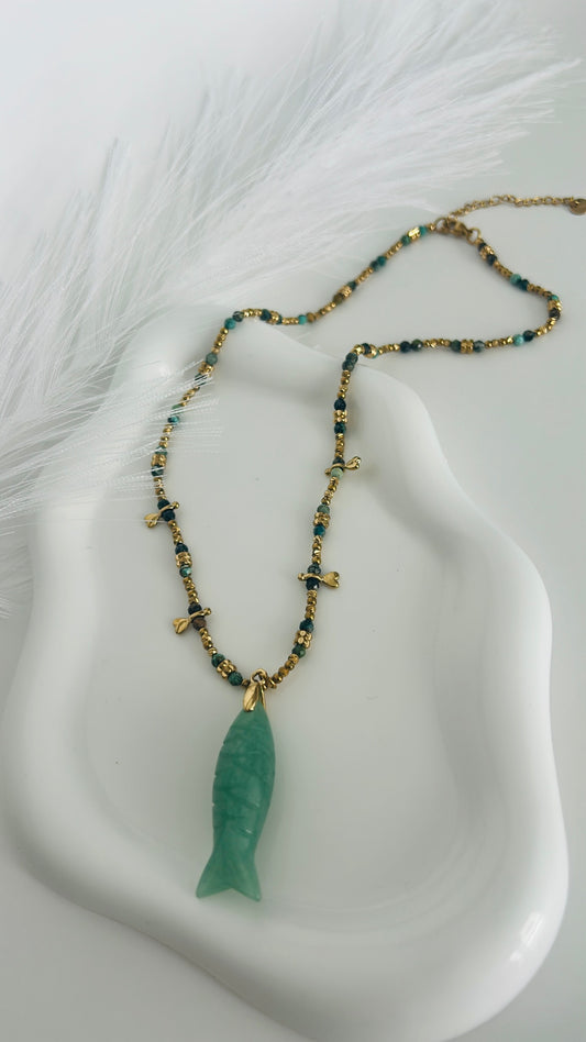 Collar Cuarzo Pez