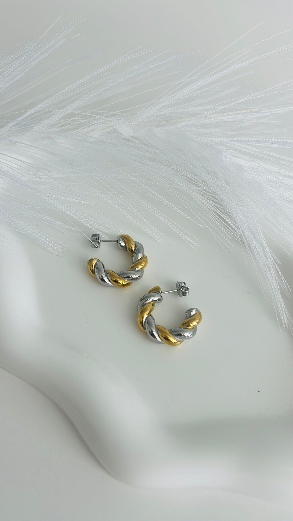 Aretes Twister Dos Tonos