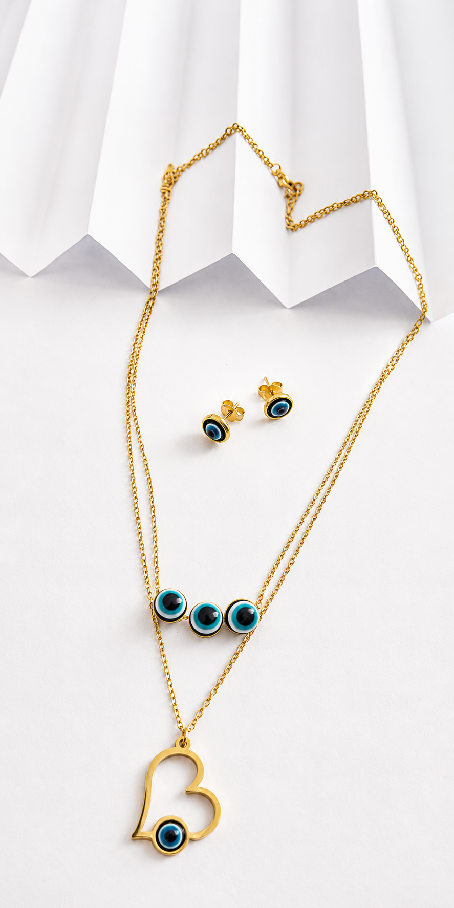 Set de Collar y Pantallas Ojo Turco